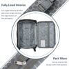 Softside Luggage Expandable 3 Piece Set Suitcase Upright Spinner Softshell Lightweight Luggage Travel Set - Black - Image 5