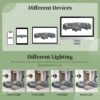 Sectional Sofa Couches Living Room Sets, 7 Seats Modular Sectional Sofa With Ottoman, L Shape Fabric Sofa Corner Couch Set With 3 Pillows - Gray - Image 25