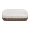 Willow - Upholstered Woven Patio Deep Seating Sofa, Wicker Frame - Wheat Beige / Golden Brown - Image 3