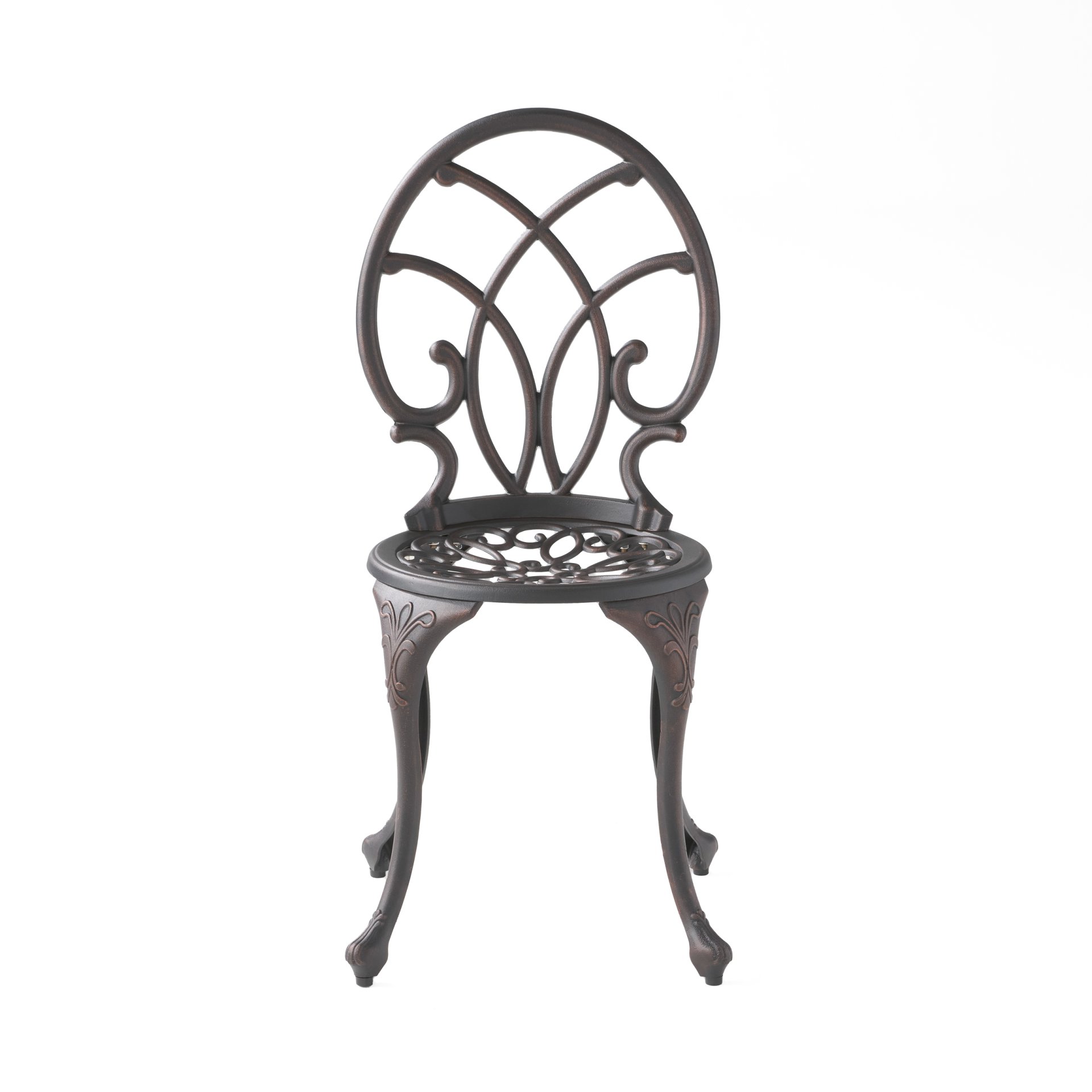 Charleston 3 Pieces Cast Bistro Set - Copper - Image 8
