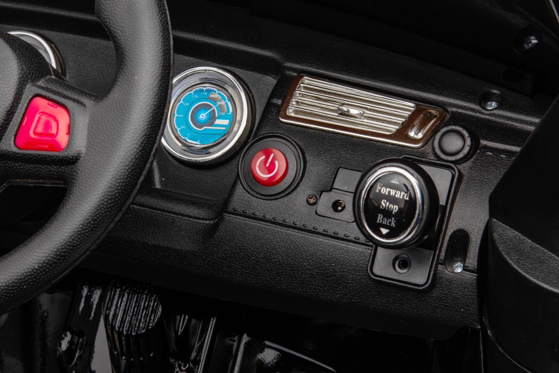 12V7A 30W*2 Four-Wheel Drive Leather Seat One Button Start, Forward And Backward, High And Low Speed, Music, Front Light, Power Display, Two Doors Can Open, 2.4G R / C, Seat Belt Four Wheel Absorber - Black - Image 25