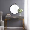 Wall Mirror With Frame, Contemporary Minimalist Accent Mirror For Living Room, Foyer, Entryway, Bedroom - Black - Image 9