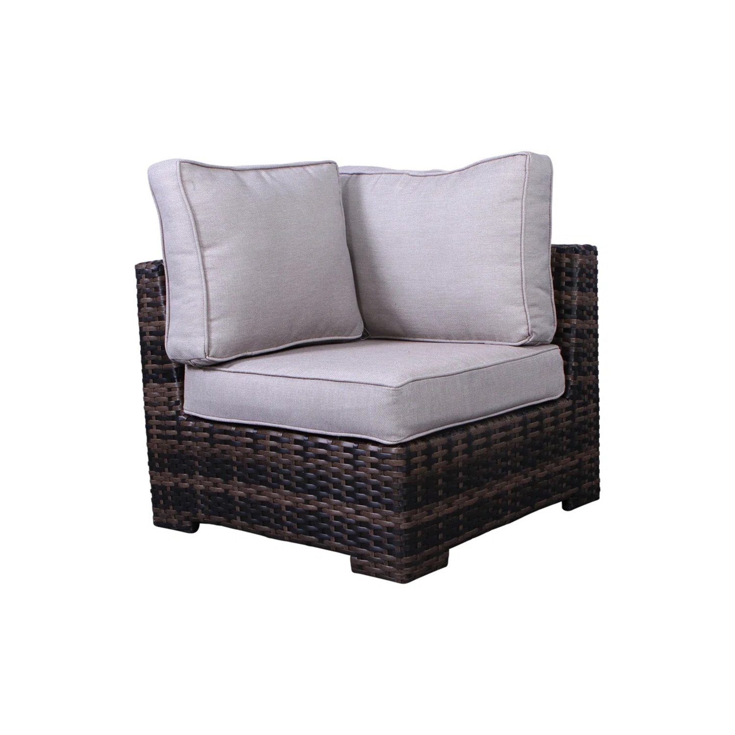 Reversible Sectional Sofa For Outdoor Patio With Cushions - Espresso - Image 7