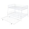 Full Long Over Queen Bunk Bed With Twin Size Trundle - White - Image 3
