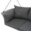 2 Person Hanging Seat, Rattan Woven Swing Chair, Porch Swing With Ropes - Gray / Cushion - Image 9