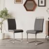 Modern Dining Chairs (Set of 2), Side & Kitchen Chairs With Padded Seat High Back, For Dining, Kitchen, Living Room - Gray - Image 10