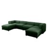 Modular Sectional Sofa With Storage Extra Large U Shaped For Living Room Convertible With Ottoman Chenille - Green - Image 15