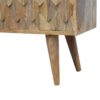 Pineapple Carve Sliding Media Unit - Oak - Image 7