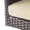 Outdoor Modern Rattan Swivel Barstool With Tapered Legs - Beige / Multibrown - Image 11