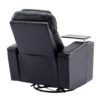 270 Degree Power Swivel Recliner Home Theater Chair With Hidden Arm Storage, LED Light, Cup Holder, And Tray Table - Black - Image 15