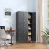 15 Door Lockers With Lock For Employee Storage - Black - Image 5