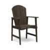 Outdoor Weather Resistant Acacia Wood Adirondack Dining Chairs (Set of 2) - Gray - Image 5