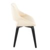 Fabrico - Mid-Century Modern Accent Dining Chair (Set of 2) - Black / Cream - Image 3