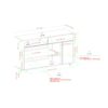 Contemporary Detailed Door Sideboard With Open Storage - Coastal Oak / Solid White - Image 6