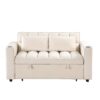 Multi Functional Sofa Bed With Cup Holder And USB Port For Living Room Or Apartments - Milk White - Image 9