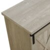Farmhouse Sliding X Barn Door 58" TV Stand For 65" TVs - Stone Gray - Image 4