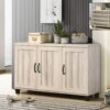Corby - Oak Finish 3 - Door Shoe Cabinet - Dusty Gray - Image 5