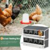 Wooden Chicken Nesting Box With 2 Egg Collection Drawers - White / Gray - Image 5