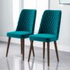 Katie - Mid-Century Modern Dining Chair (Set of 2) - Blue - Image 2