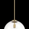 Gleam - Single Light Pendant Lamp With Clear Globe Satin - Antique Brass / Clear / Gold - Image 2