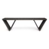 Gloaming - Outdoor Bench With Slat Design And Triangular Base - Dark Gray - Image 7