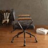 Hallie - Top Grain Leather Office Chair - Vintage Black - Image 4