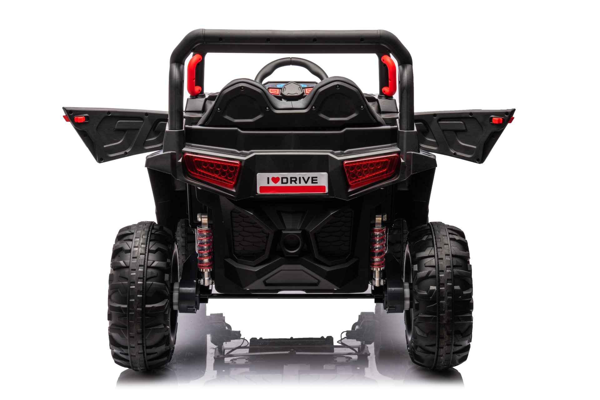 12V7A*1 30W*4 Four-Wheel Drive Leather Seat One Button Start, Forward And Backward, High And Low Speed, Music, Front Light, Power Display, Two Doors Can Open, 2.4G R / C, Seat Belt Four Wheel Absorber - Black - Image 8