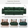 Modern Style 4 Seater Sofa Sectional Sofa Couch With Storage Space, Two Movable Ottomans, Two USB Ports, Two Cup Holders, A Phone Holder For Living Room - Green - Image 18