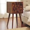 Mini Cube 2 Drawer Nightstand - Chestnut - Image 10
