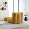 Modern Indoor Fluffy Bean Bag Chair With Memory Foam And Ottoman Super Soft Velvet - Yellow - Image 14
