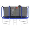 Trampoline With Basketball Hoop, Astm Approved Reinforced Type Outdoor Trampoline With Enclosure Net - Blue - Image 5