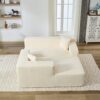 Chenille Compressible Sofa - Beige - Image 3
