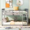 Full Over Full Classic Bunk Bed With Ladder - Gray - Image 11
