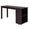 Full Loft Low Study Bed With Cabinet, Shelves And Rolling Portable Desk, Multiple Functions - Espresso - Image 11