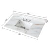 Marble Vanity Top With Undermount Sink And Backsplash, Sintered Stone - Carrara White - Image 4