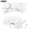 Power Recliner Chair Home Theater Seating Soft Chair With USB Port For Living Room, Bedroom, Theater Room - Beige - Image 2