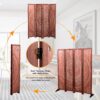 Panel Solid Wood Folding Room Divider - Brown - Image 12