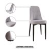 Modern (Set of 2) Dining Chairs With High Quality And Cushions Metal Legs - Gray - Image 14
