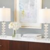 Diamond - Stacked Contemporary Crystal Table Lamp (Set of 2) - Clear / Off White / Chrome - Image 5