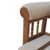 Strapped Hallway Bench - Cream / Brown - Image 3