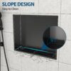Stainless Steel Shower Niche 19" X 15" Durable And Waterproof - Gunmetal Black - Image 6