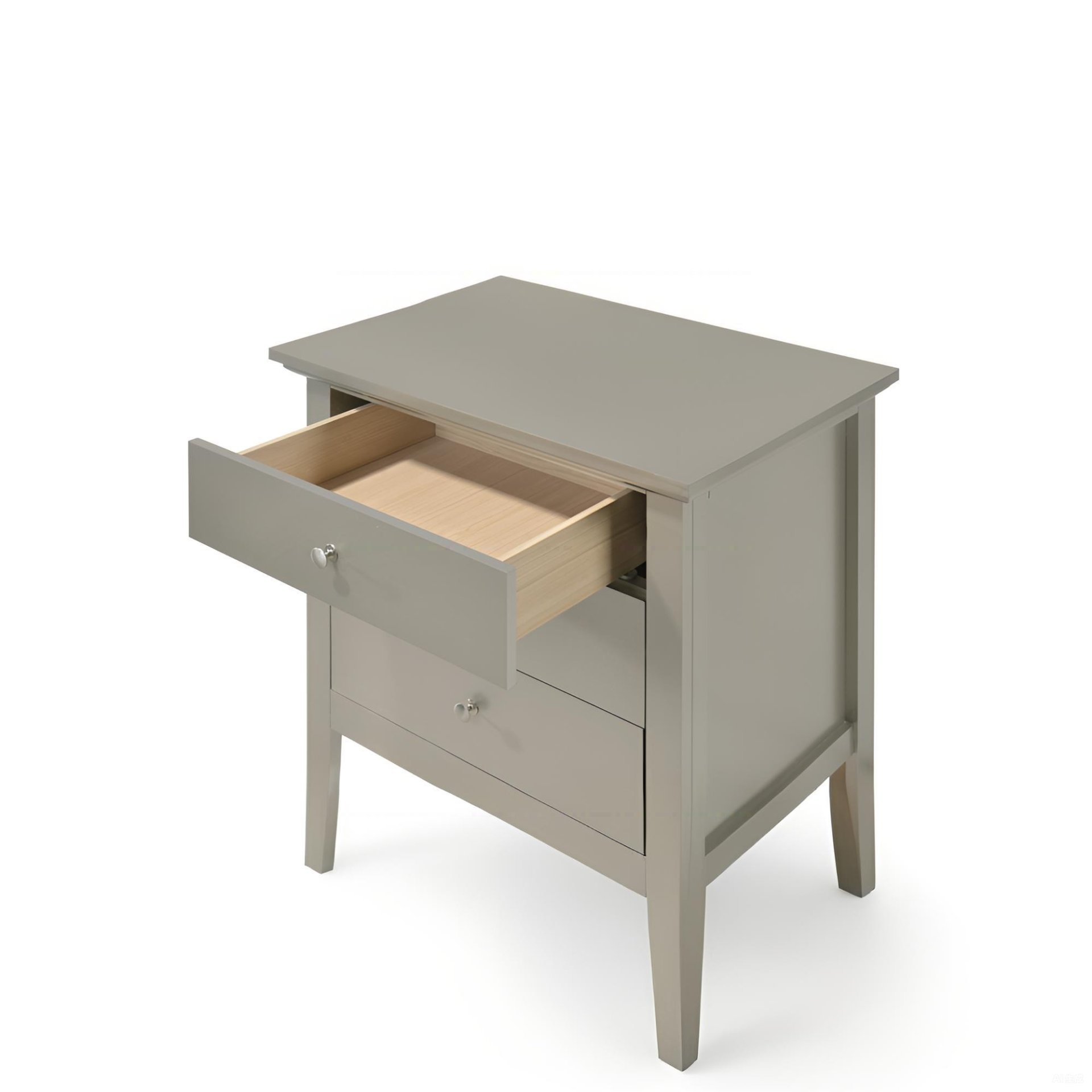 3 Drawer Nightstand - Silver Champagne - Image 4