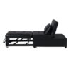 Folding Ottoman Sofa Bed Multi Functional Space Saving Design - Black - Image 8