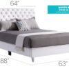 Elegant Tufted Upholstered Bed - White - Image 10