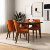 Kaitlyn - Dining Chair (Set of 2) - Brown / Burnt Orange - Image 10