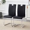 (Set of 4) Material Bow Shaped Chairs Perfectly Integrated Into Industrial And Modern Home Design - Black - Image 4