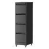 Heavy Duty Metal 4 Drawer Locking Vertical File Cabinet With Wheels For Home & Office - Brushed Nickel - Image 14