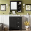 Bathroom Vanity With Sink, Modern Elegant Bathroom Storage Cabinet With 3 Drawers And Adjustable Shelves, Freestanding Vanity Set With Mirror Cabinet, Single Sink Bathroom Vanity - Black - Image 20
