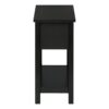 Accent End Table, 2 Tier, Storage Drawer, Versatile Use - Black - Image 4