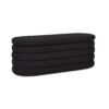 Fuji - Upholstered Oval Storage Bench - Ebony Black - Image 14